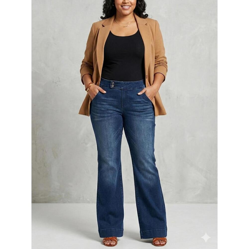 Celebrity Pink Women's Dark Blue Flare Jeans 16